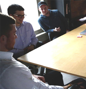 Students talking about metal manufacturing careers