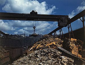 steel scrap piles